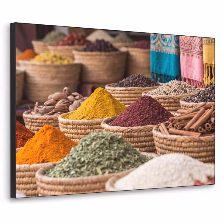 Art frame - Kruiden - Manden - Oosters - Kruiden - Manden - Oosters Textielframe zwart klein