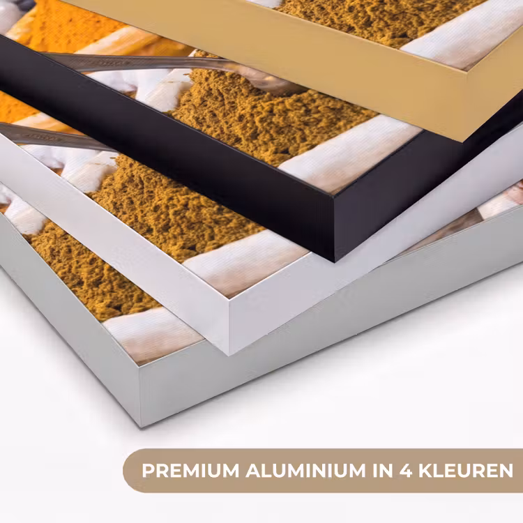 Art frame - Kruiden - Markt - Eten - Kruiden - Markt - Eten Textielframe zwart klein
