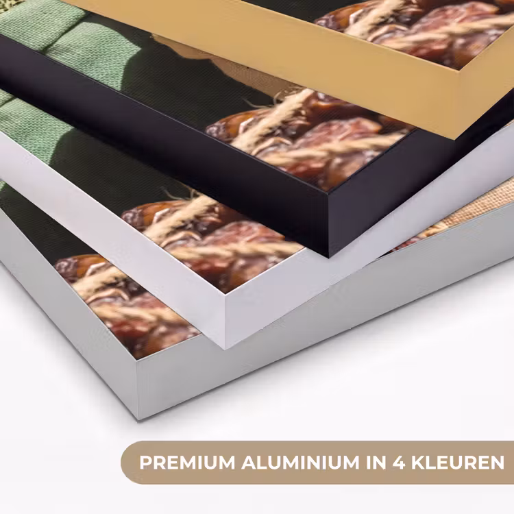 Art frame - Kruiden - Markt - Kleurrijk - Kruiden - Markt - Kleurrijk Textielframe zwart klein