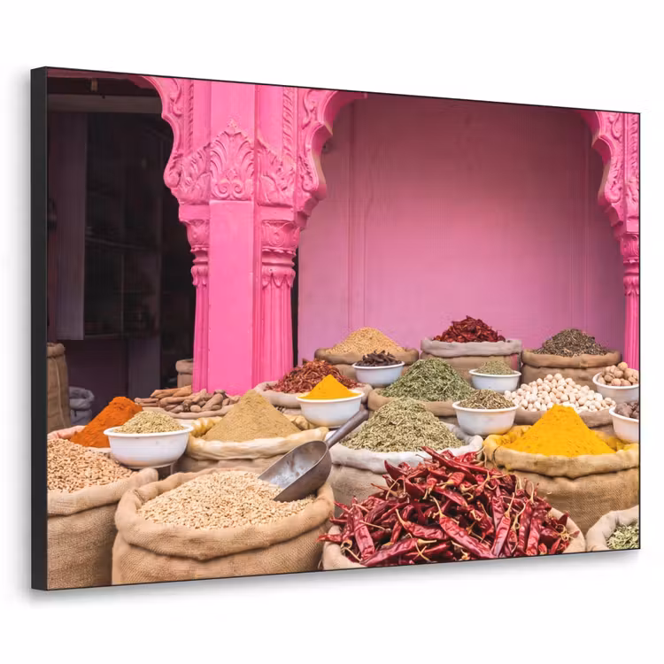 Art frame - Kruiden - Markt - Roze - Kruiden - Markt - Roze Textielframe zwart klein