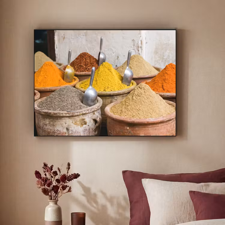 Art frame - Kruiden - Potten - Oosters - Kruiden - Potten - Oosters Textielframe zwart klein