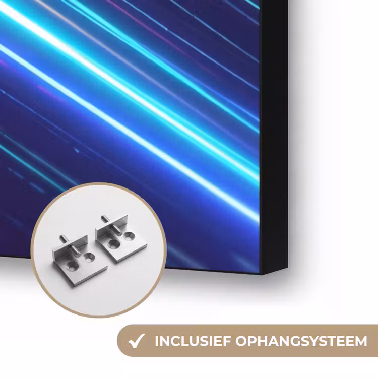 Kruisen - Lasterstralen - Neon Textielframe zwart klein -USP_ophangsysteemNL