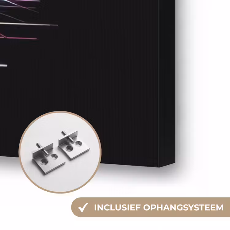 Kubus - Kleurrijk - Raster Textielframe zwart klein -USP_ophangsysteemNL