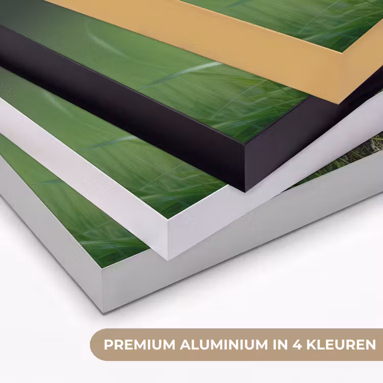 Kuiken - Eend - Geel - Gras Textielframe zwart klein -USP_kleurenNL