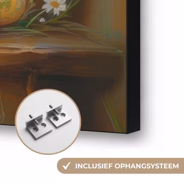 Kuiken - Raam - Paaseieren Textielframe zwart klein -USP_ophangsysteemNL
