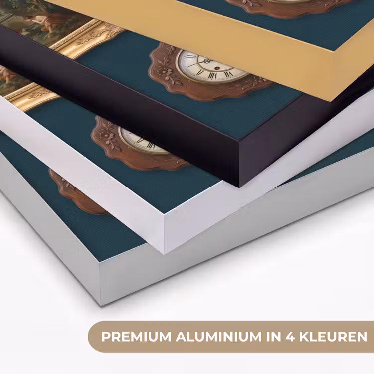 Kunst - Schilderijen - Decoratie - Klassiek - Groen Textielframe zwart klein -USP_kleurenNL