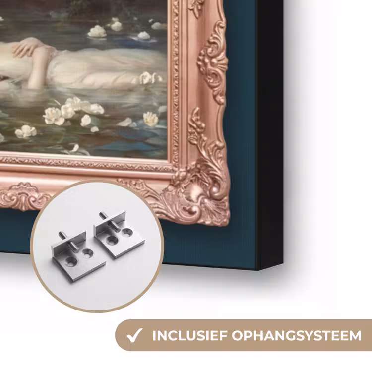Kunst - Schilderijen - Decoratie - Klassiek - Groen Textielframe zwart klein -USP_ophangsysteemNL