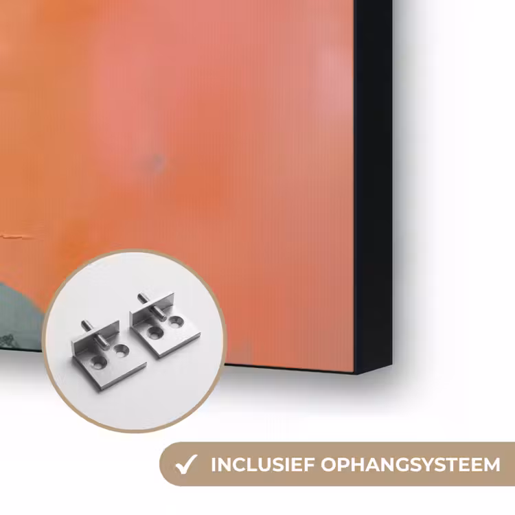 Kunst - Vrouw - Roze - Sieraden - Portret Textielframe zwart klein -USP_ophangsysteemNL