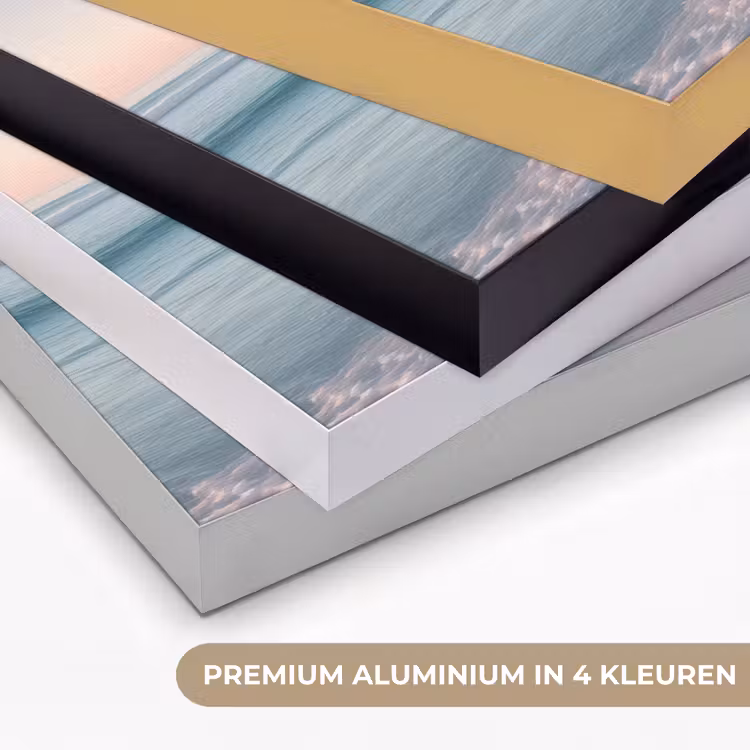 Kustlijn - Pastel - water Textielframe zwart klein -USP_kleurenNL