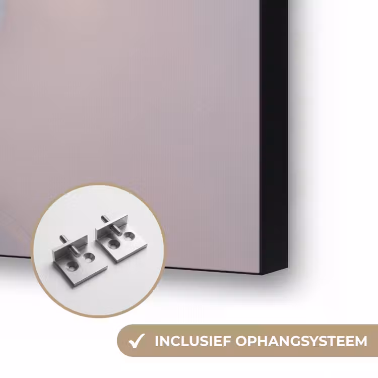 Kustlijn - Pastel - water Textielframe zwart klein -USP_ophangsysteemNL