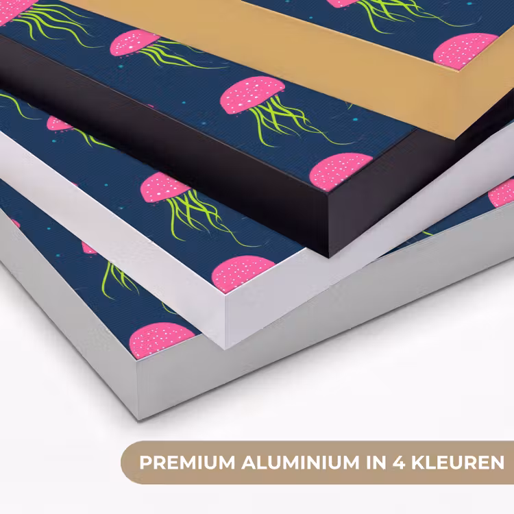 Kwallen - Diepzee - Neon Textielframe zwart klein 947 -USP_kleurenNL