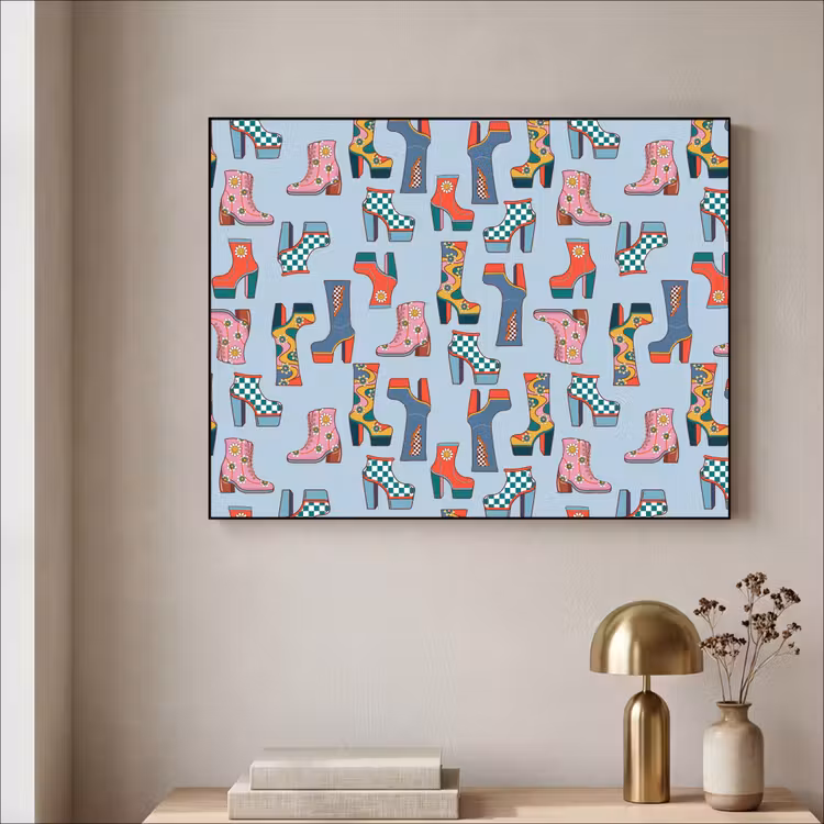 Laarzen - Patroon - Disco Textielframe - compleet frame klein 947 -sfeer2