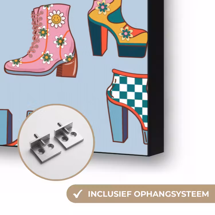 Laarzen - Patroon - Disco Textielframe zwart klein 947 -USP_ophangsysteemNL