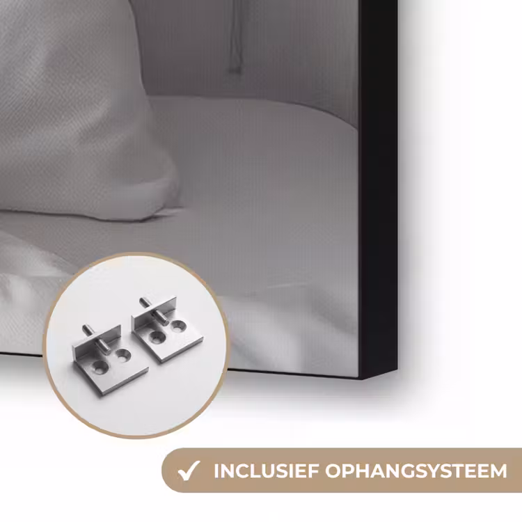 Lakens - Armen - Wijn - Glas Textielframe zwart klein -USP_ophangsysteemNL