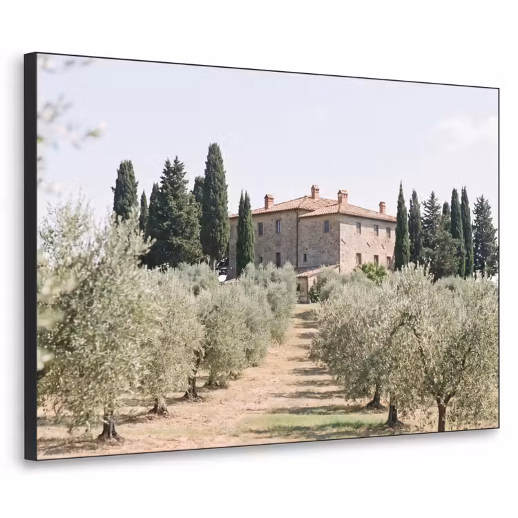 Art frame - Landhuis - olijfboom - gaard - Landhuis - olijfboom - gaard Textielframe zwart klein