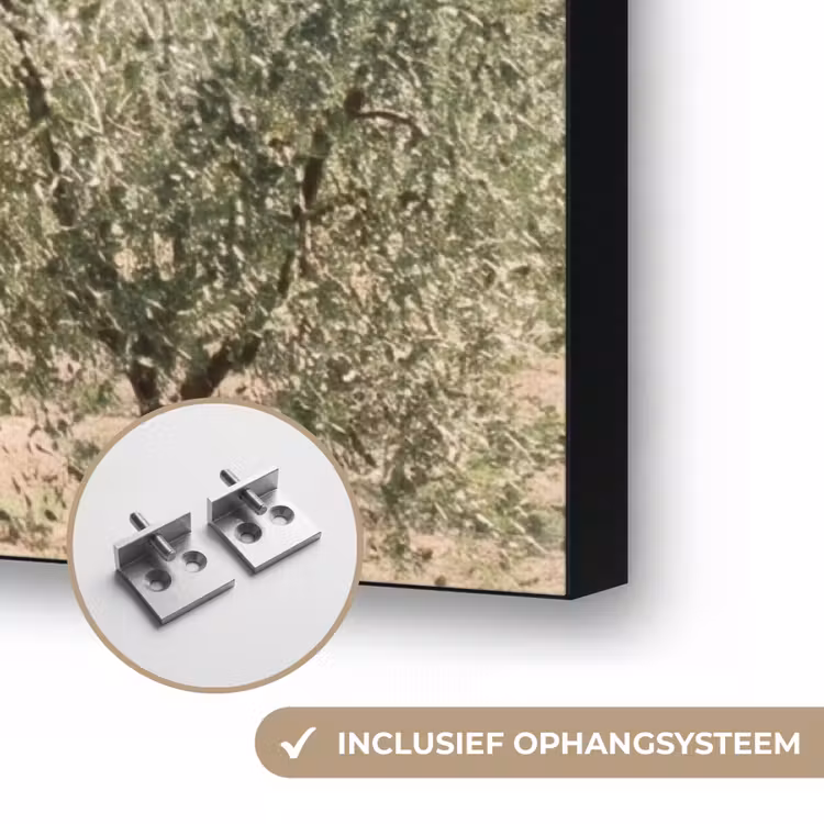 Art frame - Landhuis - olijfboom - gaard - Landhuis - olijfboom - gaard Textielframe zwart klein