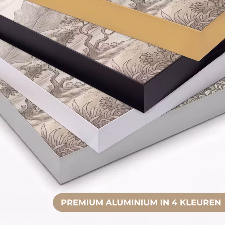 Landschap - Bergen - Meer - Natuur Textielframe zwart klein -USP_kleurenNL
