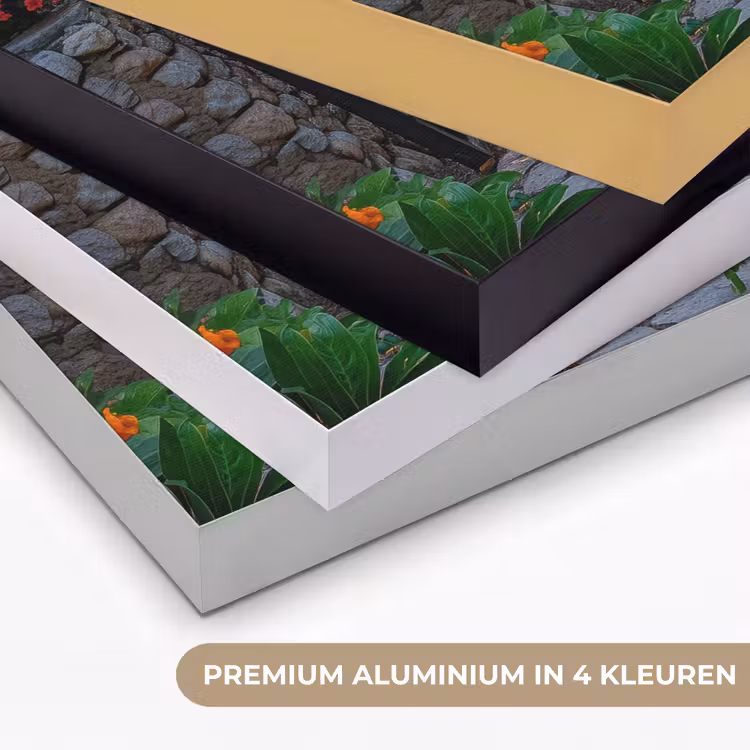 Landschap - Hek - Pad - Zonsondergang - Natuur Textielframe zwart klein -USP_kleurenNL