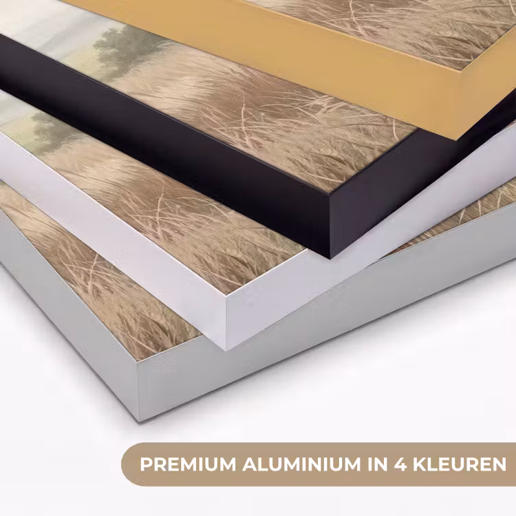 Landschap - Minimalistisch - Beige Textielframe zwart klein -USP_kleurenNL