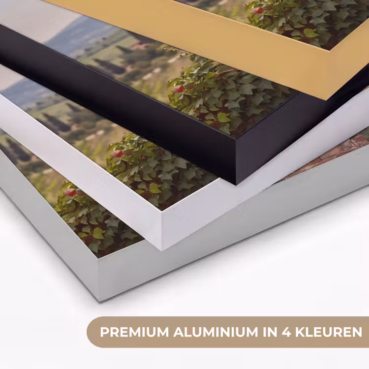 Lantaarn - Wijngaard - Landschap - Italiaans Textielframe zwart klein -USP_kleurenNL