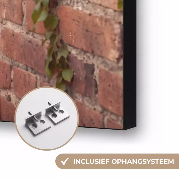 Lantaarn - Wijngaard - Landschap - Italiaans Textielframe zwart klein -USP_ophangsysteemNL