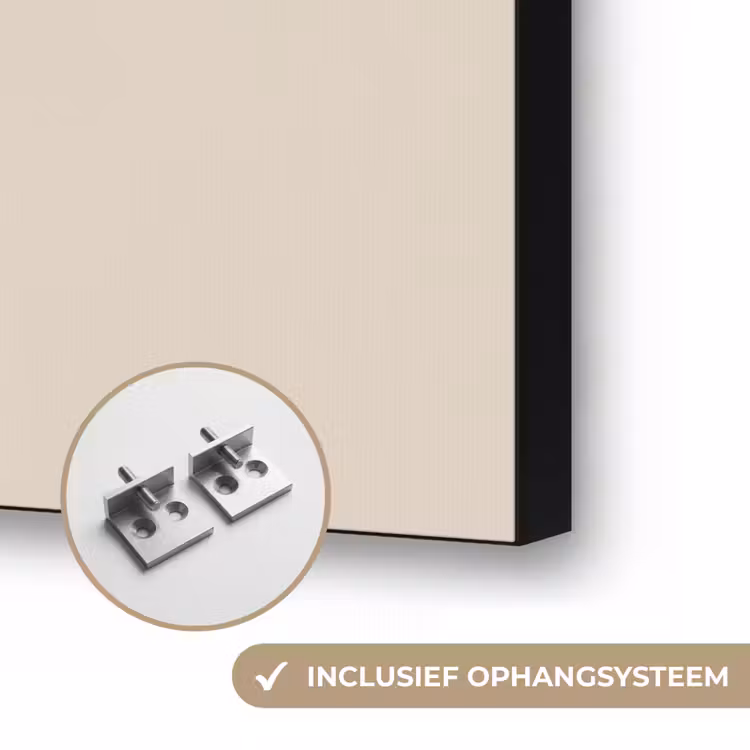 Laurierbladeren - Bloemknoppen - subtiel Textielframe zwart klein -USP_ophangsysteemNL
