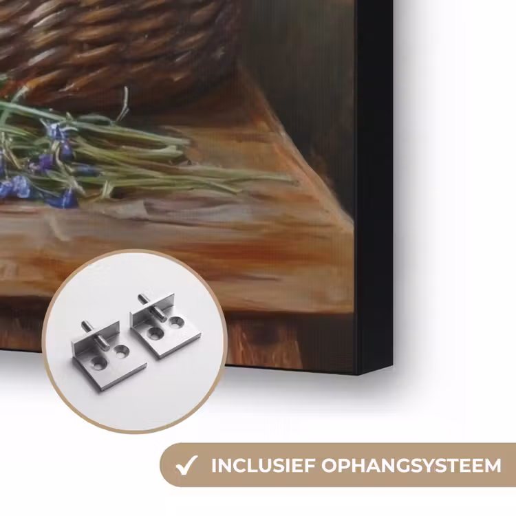 Lavendel - Brood - Stilleven Textielframe zwart klein -USP_ophangsysteemNL