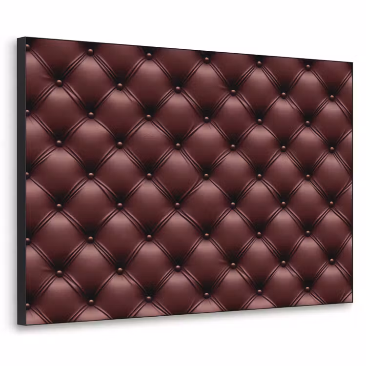 Leer - Patroon - Bordeaux Textielframe zwart klein 947 -3d