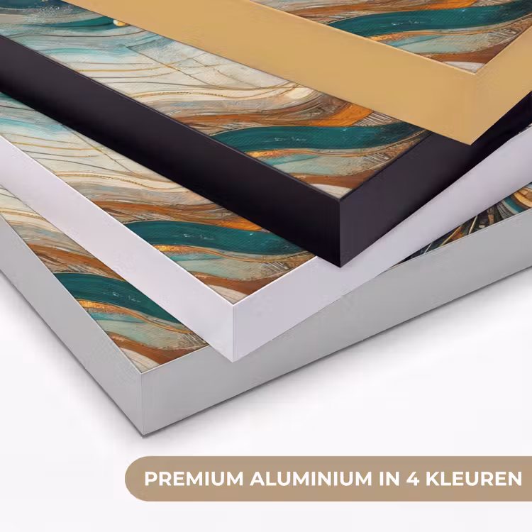 Levensboom - Boom - Abstract - Modern Textielframe zwart klein -USP_kleurenNL