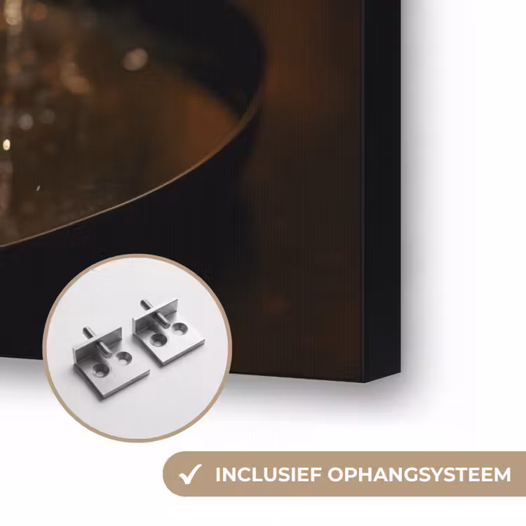 Lichter - Champagner - Gläser Textielframe zwart klein -USP_ophangsysteemNL