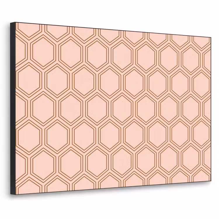 Lichtroze - Patroon - Symmetrisch Textielframe - compleet frame klein 947 -3d