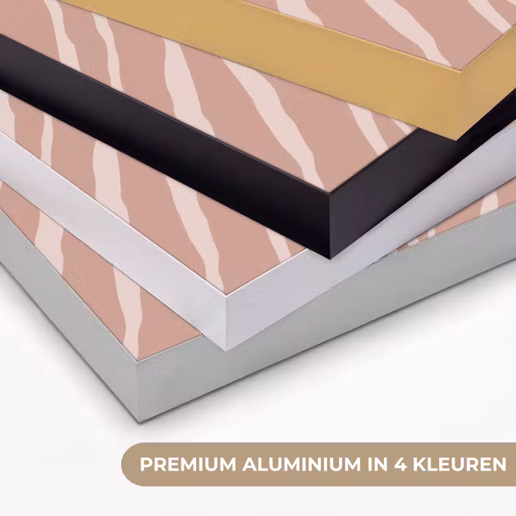 Lichtroze - Zebra - Patroon - Donkerroze Textielframe zwart klein 947 -USP_kleurenNL