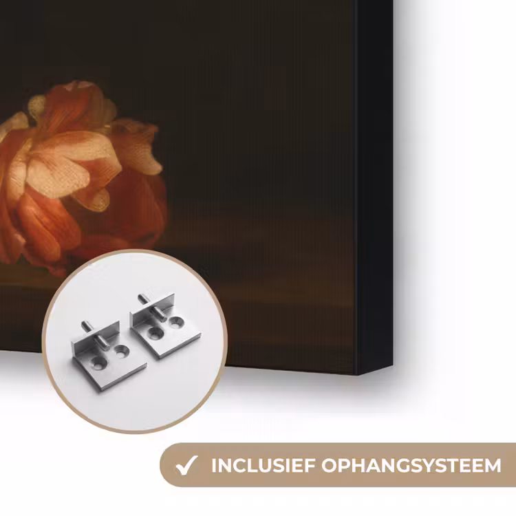 Liefde - Modern - Bloemen Textielframe zwart klein -USP_ophangsysteemNL