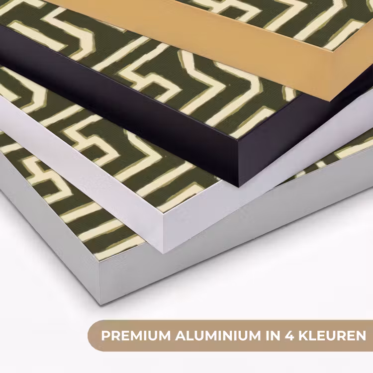 Lijnen - Abstract - Groen Textielframe zwart klein 947 -USP_kleurenNL