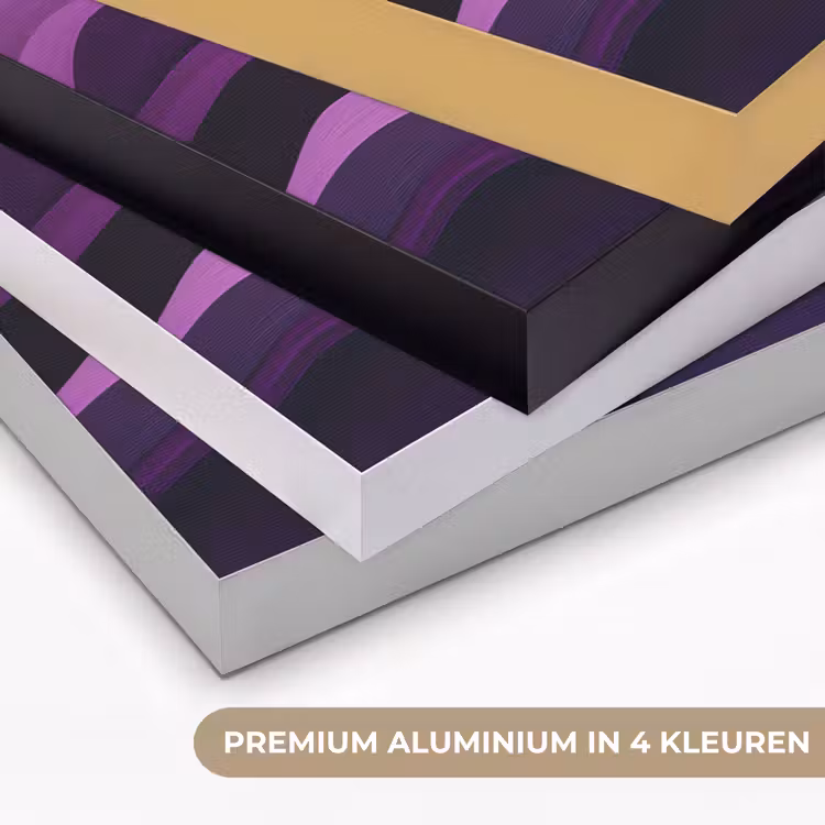 Lijnen - Golven - Paars - Abstract Textielframe zwart klein -USP_kleurenNL