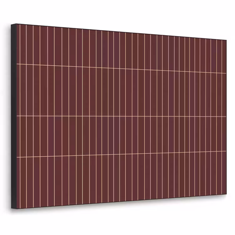 Lijnen - Patroon - Bordeaux Textielframe zwart klein 947 -3d