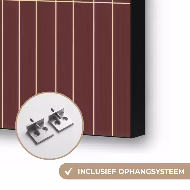 Lijnen - Patroon - Bordeaux Textielframe zwart klein 947 -USP_ophangsysteemNL