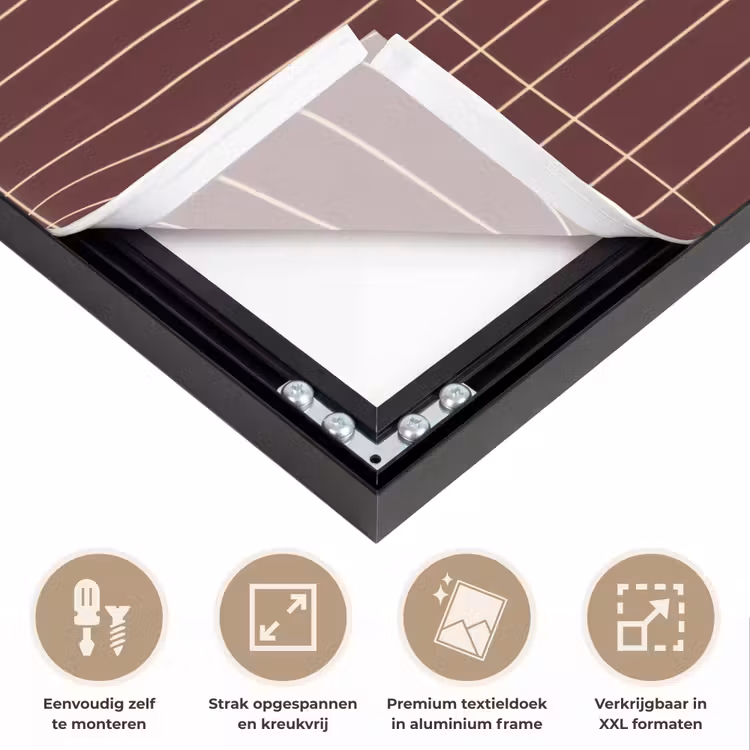 Lijnen - Patroon - Bordeaux Textielframe zwart klein 947 -USP_feed_closeupNL