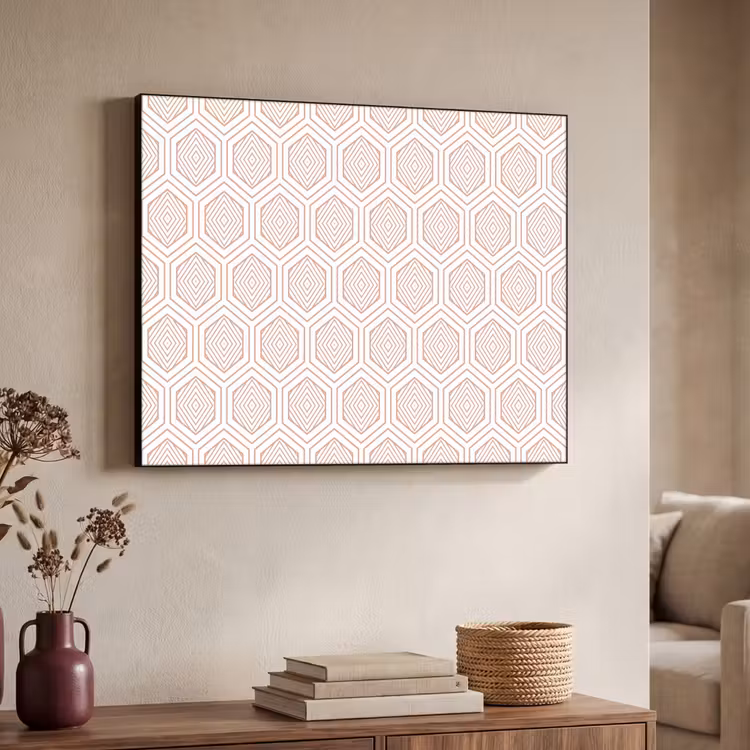 Lijnen - Patroon - Symmetrisch Textielframe - compleet frame klein 947 -sfeer3
