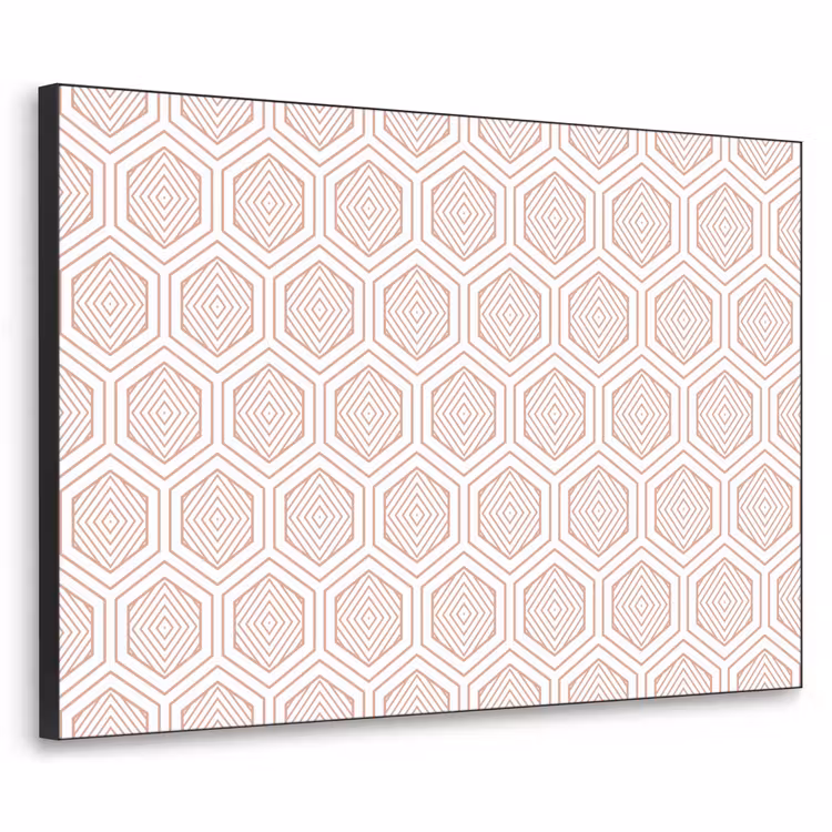 Lijnen - Patroon - Symmetrisch Textielframe zwart klein 947 -3d