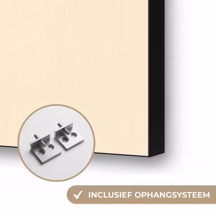 Lijst - Bloemen - Lichtblauw - Illustratie Textielframe zwart klein -USP_ophangsysteemNL