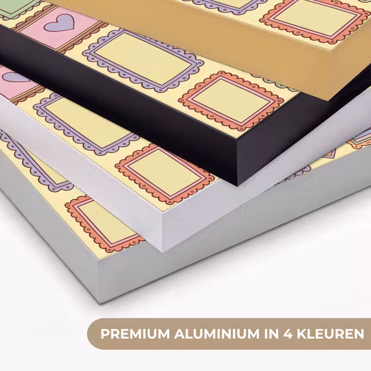 Lijst - Patroon - Hart - Speels - Kleurrijk Textielframe zwart klein -USP_kleurenNL