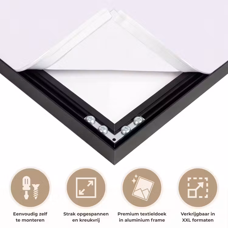 Lilac - Luxe - Paars Textielframe zwart klein 947 -USP_feed_closeupNL