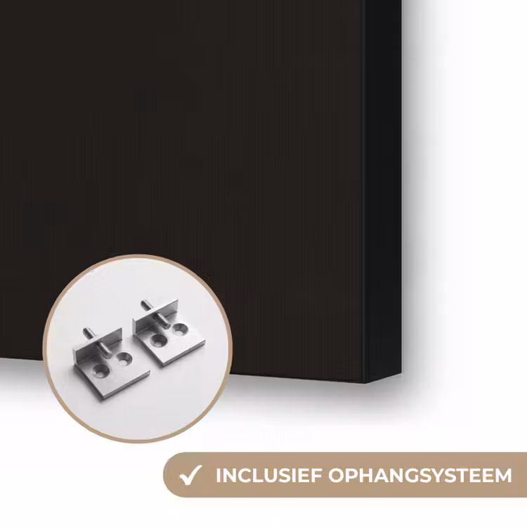 Lip - Rood - Quote Textielframe zwart klein -USP_ophangsysteemNL