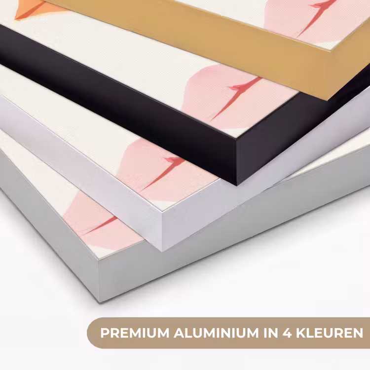 Lippen - Kleurrijk - Glanzend Textielframe zwart klein -USP_kleurenNL