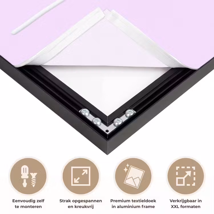 Lolly - Hart - Roze - Snoep Textielframe zwart klein -USP_feed_closeupNL