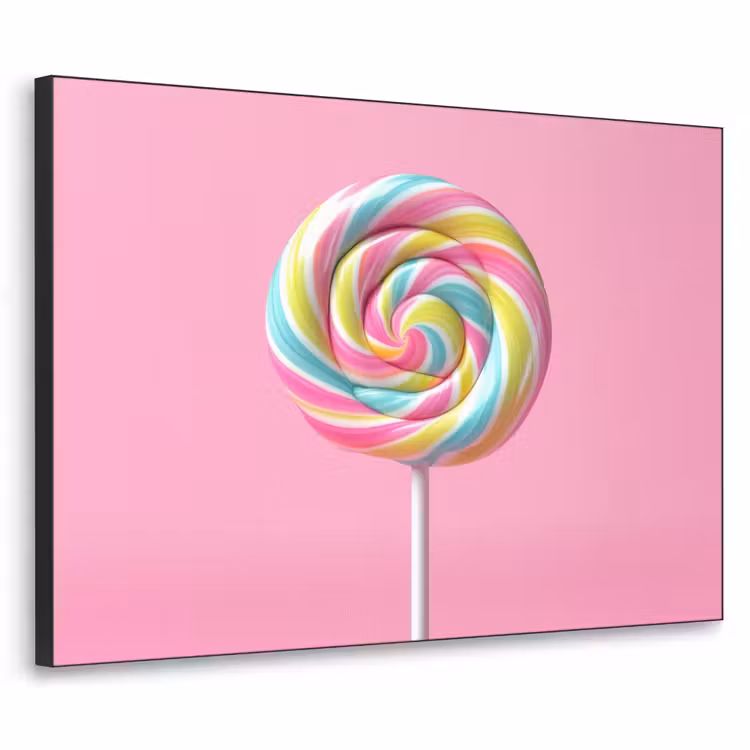 Lolly - Roze - Snoep - Zoet Textielframe - compleet frame klein -3d