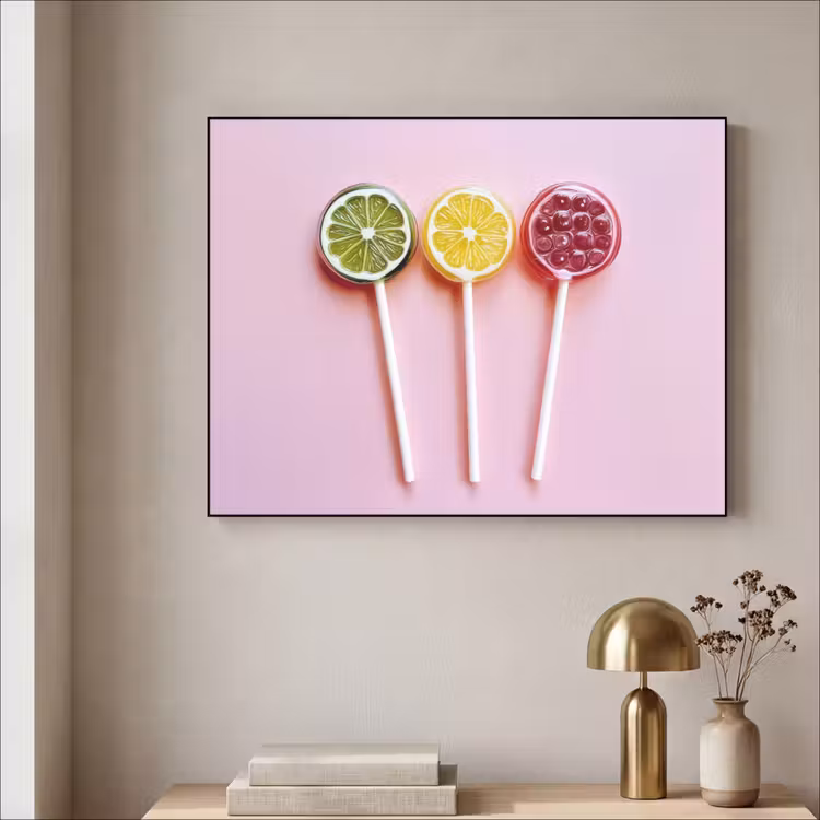 Lolly - Snoep - Citrus Textielframe - compleet frame klein -sfeer2