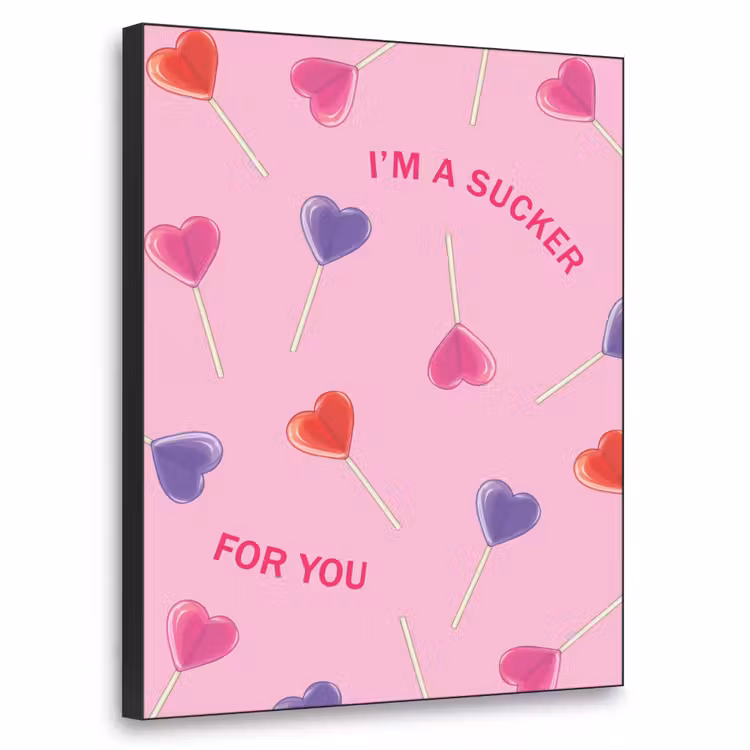 Lolly - Valentijn - Illustratie - Snoep Textielframe - compleet frame klein -3d