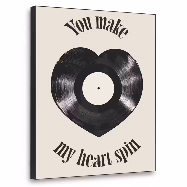 Love - Muziek - Quote Textielframe - compleet frame klein -3d